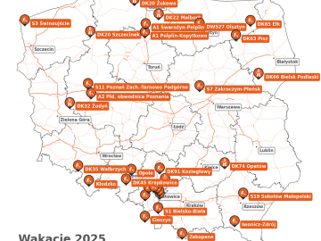 Lato 2025 - utrudnienia i nowe inwestycje w drodze na urlop